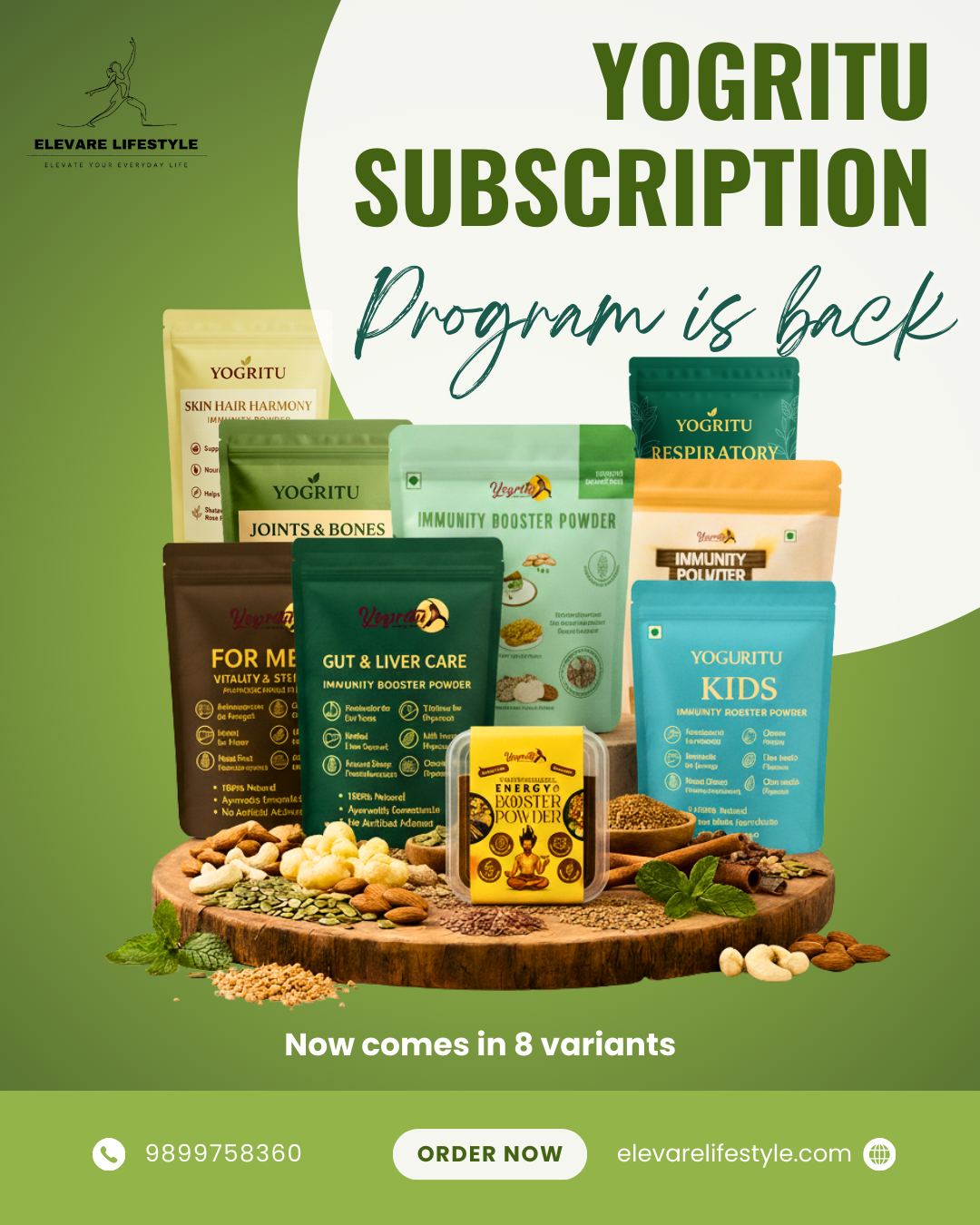 YOGRITU Daily Nutrition Subscription Plan (3 & 6 Months)